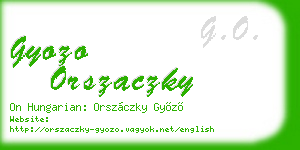 gyozo orszaczky business card